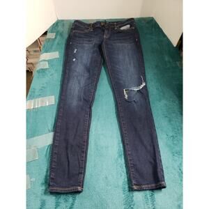 American Eagle Jeans Size 6 Womens Blue Denim Stretch Pants Mid Rise Jegging